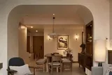 Những đường cong làm mềm căn hộ của gia đình bốn người