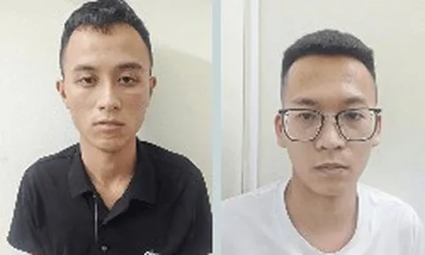 Công an bắt giữ Nguyễn Vũ Kỳ SN 2002 và Hoàng Tuấn Nhật SN 2004 liên quan dịch vụ chuyển tiền